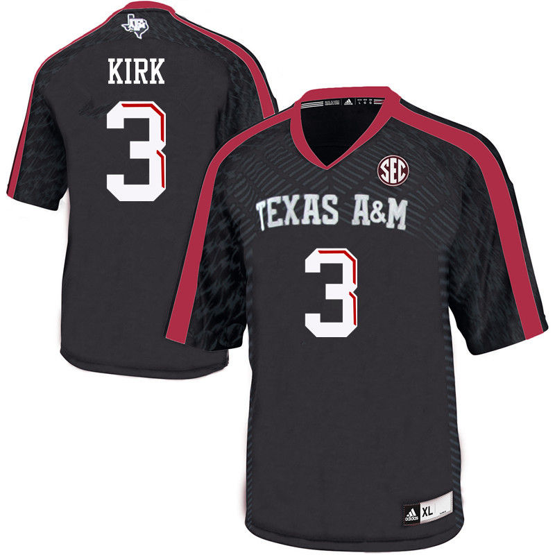 Men #3 Christian Kirk Texas A&M Aggies College Football Jerseys-Black